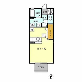 ルミエール【1階】の間取り