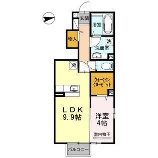 エスポワール 下城野【1階】の間取り