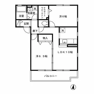 メゾンことぶき【2階】の間取り