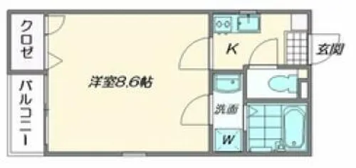 クレフラスト唐原A【1階】の間取り