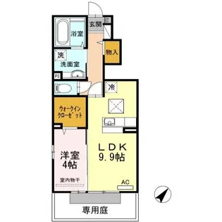 オリザ弥生【1階】の間取り