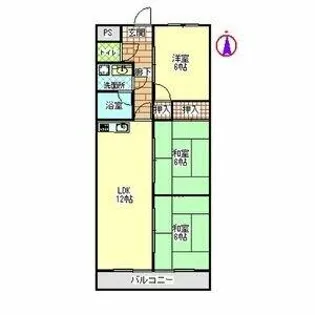 マンション東柴第ニ【1階】の間取り