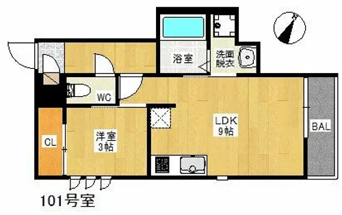 Grandtic Park Side大橋【1階】の間取り