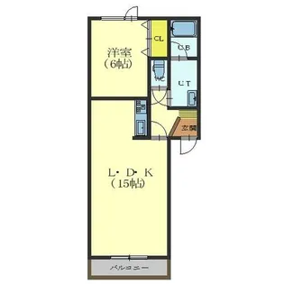 ペガサス中道【306号室】の間取り