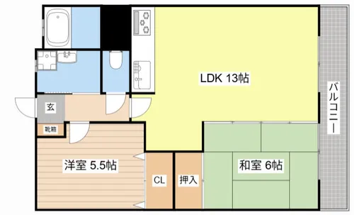 南川ハイツ【201号室】の間取り