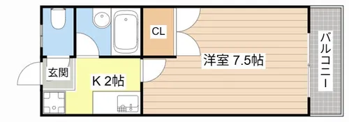 桐山ハイツ【105号室】の間取り