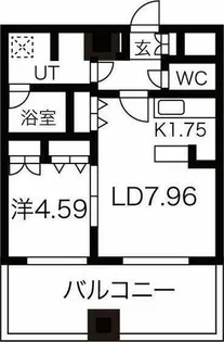 レガーロ美術館通【6階】の間取り