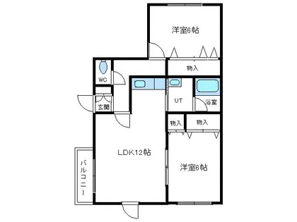 ビューハイツヒロ【201号室】の間取り