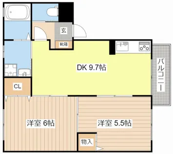 ベルドミール【101号室】の間取り
