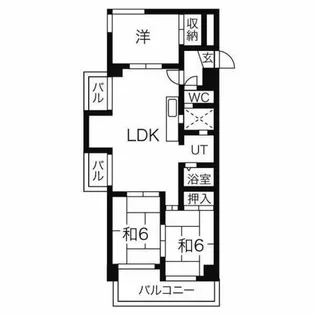 ユニバースビル【5階】の間取り