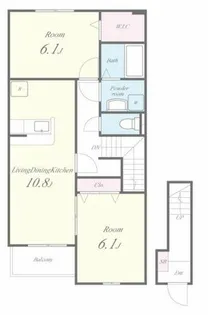 ユニヴェール【2階】の間取り