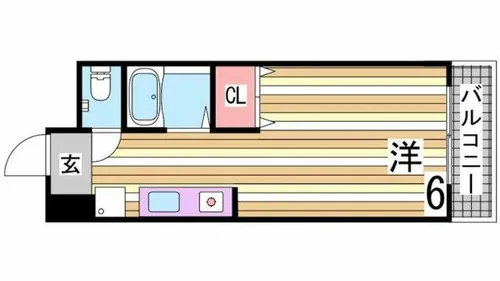 プリンセス池上【305号室】の間取り