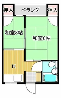 ハイツキタムラ【1階】の間取り