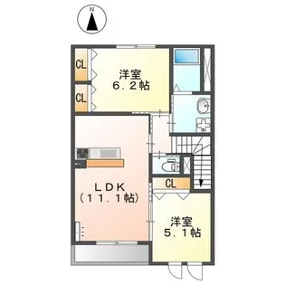 Jiro上之島【2階】の間取り