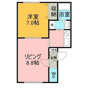 リバティはまなす【101号室】の間取り