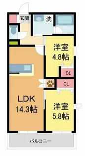 HEBEL MAISON 甲東園【303号室】の間取り