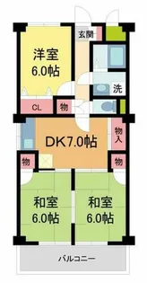 ヴィエント信和【3階】の間取り