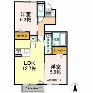 ラディーチェ【1階】の間取り