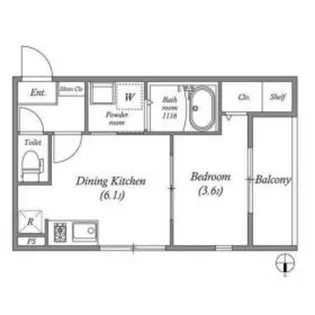 メゾン西月光【2階】の間取り