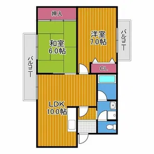 マンションリベラル【3階】の間取り
