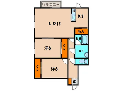 メゾンラーチ【202号室】の間取り