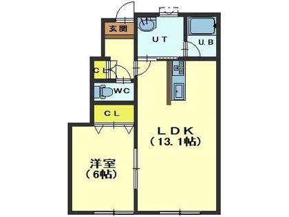 ラルージュコート【1階】の間取り