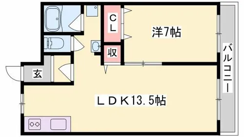 山上ビル【501号室】の間取り