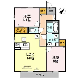 Casa・Caliente【103号室】の間取り