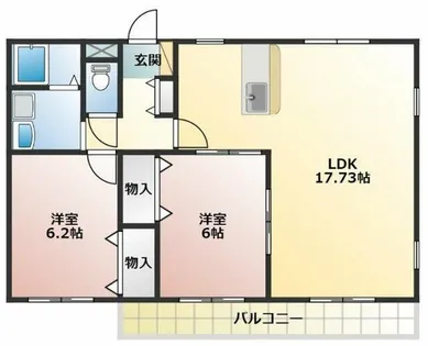 クレール弐番館【2階】の間取り