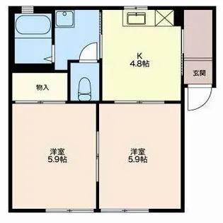 プランドールソシアA【1階】の間取り