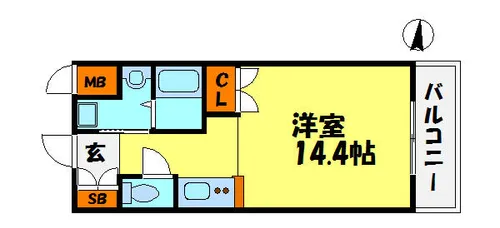 アッシュコート夙川公園【206号室】の間取り