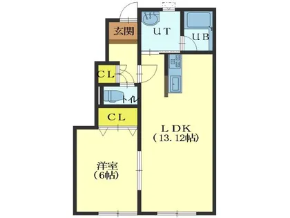 ラルージュコート【1階】の間取り