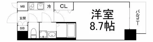大阪府大阪市都島区中野町2丁目【マンション】の間取り