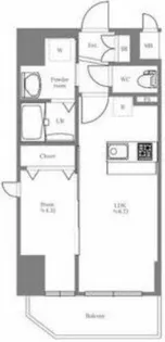 プレサンス難波クチュール【5階】の間取り
