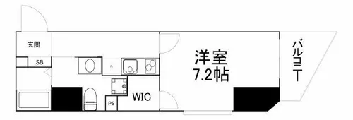 ディナスティ玉造【3階】の間取り