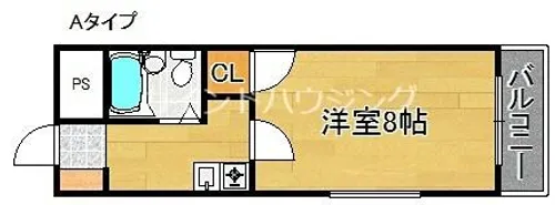 スカイハイツ中加賀屋【4階】の間取り