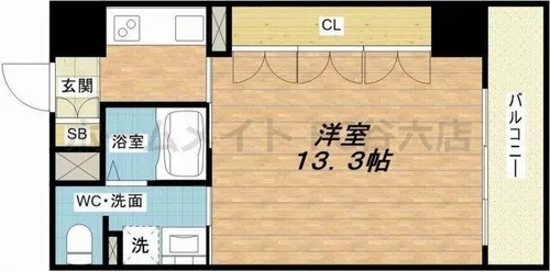 アーデンタワー南堀江【9階】の間取り