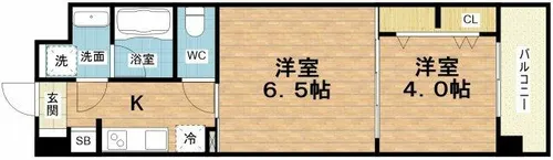 プランドール天王寺SOUTH【5階】の間取り