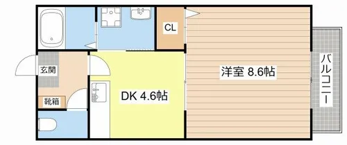 ダイヤモンドシーダー八番館【205号室】の間取り