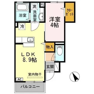ザ スタンド ロック【1階】の間取り