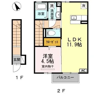ザ スタンド ロック【2階】の間取り