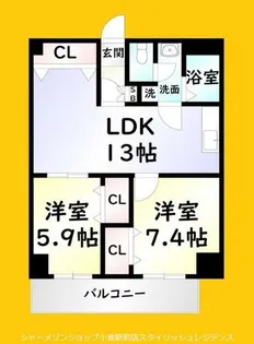 フェルト168【5階】の間取り