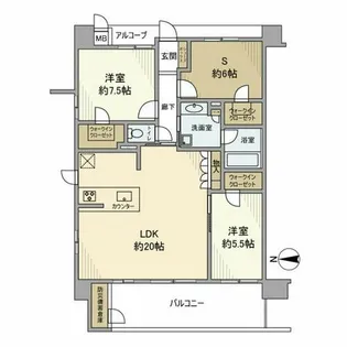 レ・ジェイド高槻南松原The Front【3階】の間取り