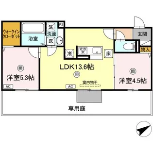 D-ROOM守恒Ⅱ【1階】の間取り