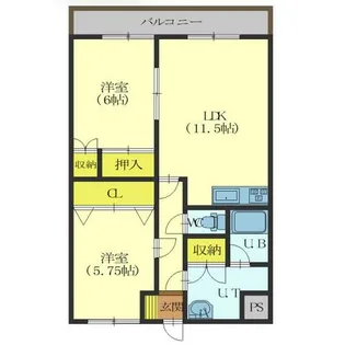 ジュエルタウン湯川Ⅲ【3階】の間取り