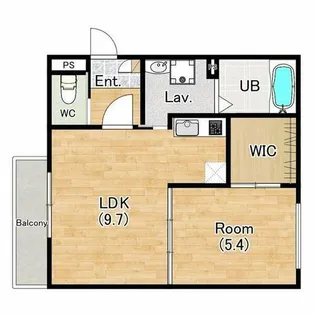 オガールコートナカモズ【103号室】の間取り