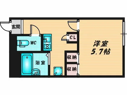 レオパレス三葉【1階】の間取り