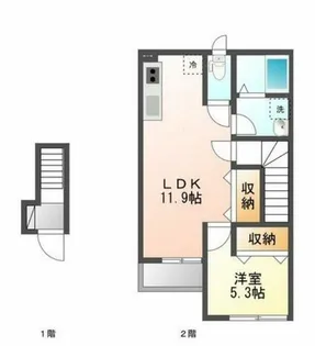 エスペランサ有野【201号室】の間取り