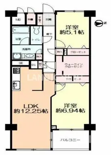 ホワイティ薬院【10階】の間取り