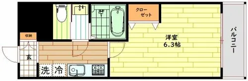 大阪府大阪市城東区東中浜2丁目【マンション】の間取り